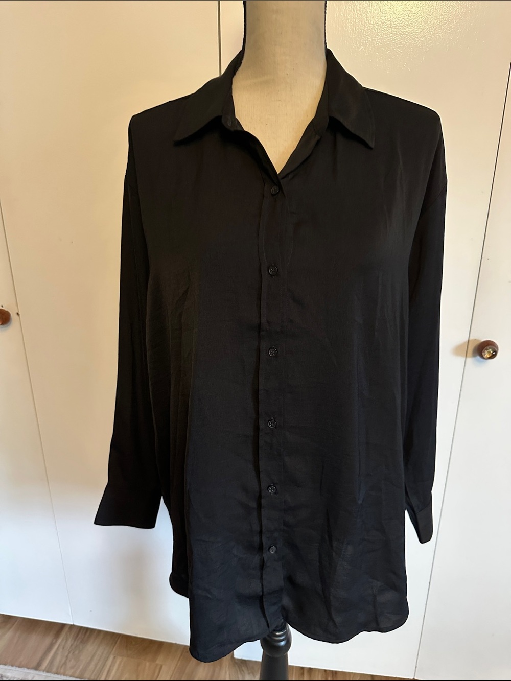 Banana Republic Black Button-Front Tunic